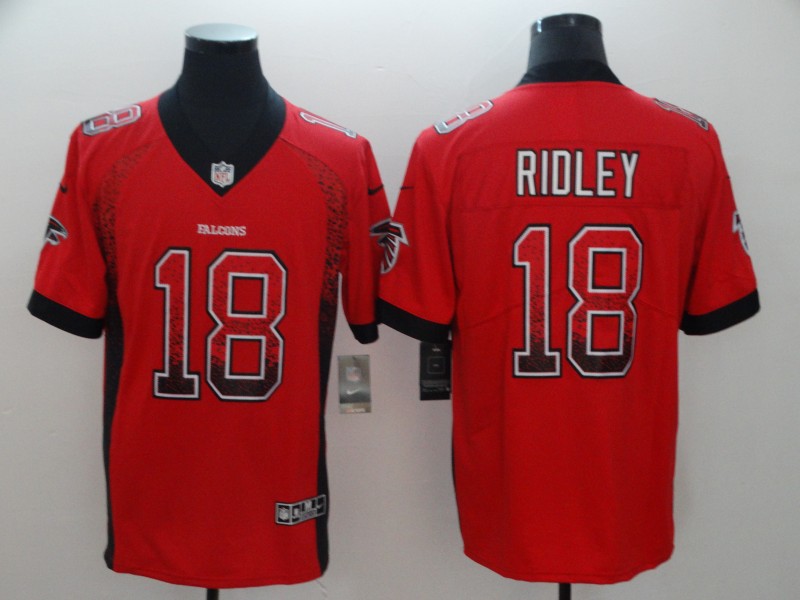 Men's Atlanta Falcons Calvin Ridley #18 Red Jersey
